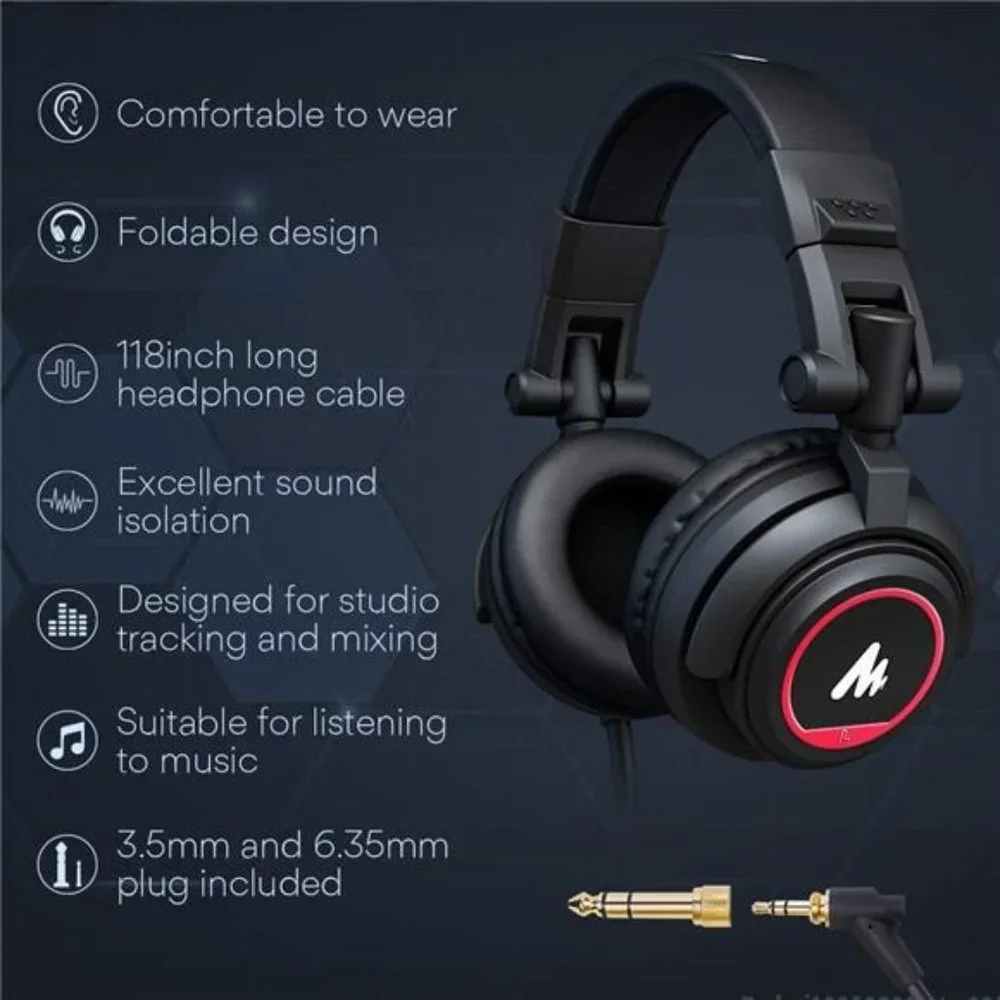 Microphone with Studio HeadphoneSet 192kHz/24bit VocalCondenser Cardioid Podcast